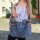 Sunsa  Handtasche aus recycelter Jeans & Canvas. Nachhaltige große Schultertasche/ Shopper