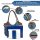 Sunsa Handtasche aus Upcycling Jeans & Canvas. große Schultertasche/ Shopper