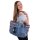 Sunsa Handtasche aus Upcycling Jeans & Canvas. große Schultertasche/ Shopper