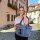 Sunsa Handtasche aus Upcycling Jeans & Canvas. große Schultertasche/ Shopper