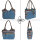 Sunsa Handtasche aus Upcycling Jeans & Canvas. große Schultertasche/ Shopper