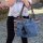 Sunsa Handtasche aus Upcycling Jeans & Canvas. große Schultertasche/ Shopper