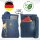 Sunsa  Damen Handy Tasche, kleine Umhängetasche aus recycelte Jeans & gewebte Baumwolle. Vegane Crossover bag mit Streifen
