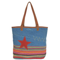 Sunsa Schultertasche Jeans Shopper große Handtasche...
