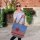 Sunsa Schultertasche Jeans Shopper große Handtasche Damen Jeanstasche