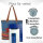 Sunsa Schultertasche Jeans Shopper große Handtasche Damen Jeanstasche