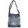 Sunsa Hobo Tasche aus Jeansstoff & braune Canvas. Umhängetasche mit verstellbarem Henkel