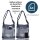 Sunsa woman canvas bag jeans stonewashed hobo blue shoulder bag crossbody brown