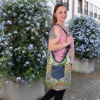 Sunsa Wende Hobo Cotton/Jeans Umhängetasche...