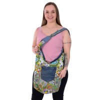 Sunsa Wende Hobo Cotton/Jeans Umhängetasche Schultertasche Crossbodybag