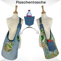Sunsa Wende Hobo Cotton/Jeans Umhängetasche Schultertasche Crossbodybag