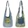 Sunsa Wende Hobo Cotton/Jeans Umhängetasche Schultertasche Crossbodybag