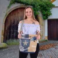 Sunsa Vintage Umhängetasche aus Jeansstoff & Canvas. Damen Crossbody Bag