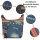 Sunsa Umhängetasche aus Upcycling Jeans & Canvas. Crossbody Hobo Tasche