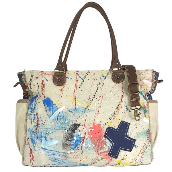 Sunsa XXL Handtasche Canvas Schultertasche Große Weekender Damentasche