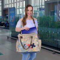 Sunsa XXL Handtasche Canvas Schultertasche Große Weekender Damentasche