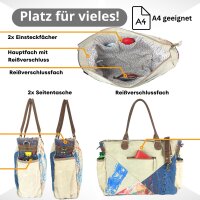Sunsa XXL Handtasche Canvas Schultertasche Große Weekender Damentasche