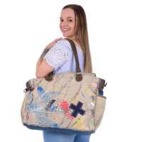 Sunsa XXL Handtasche Canvas Schultertasche Große...