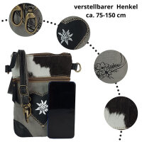 Domelo canvas woman bag small shoulder bag crossbody brown fur