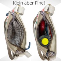 Sunsa kleine Umhängetasche, Canvas Crossbody Bag. Schultertasche mit Abstrakt Kunst Design