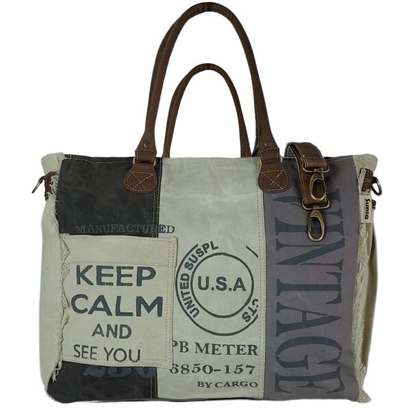 Sunsa Vintage Tasche XXL Shopper Handtasche Canvas Schultertasche Badetasche