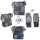 Sunsa Damen Umhängetasche in Patchwork Design. Crossbody aus Canvas & Jeansstoff