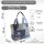 Sunsa Damenhandtasche aus Upcycling Jeans & graue Canvas. Shopper in Patchwork Design