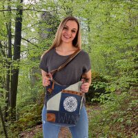 Sunsa Umhängetasche aus Jeansstoff & Canvas....