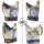 Sunsa Umhängetasche aus Jeansstoff & Canvas. Crossbody Tasche