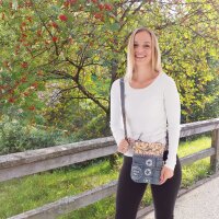 Sunsa kleine Umhängetasche aus Upcycling Jeans & Canvas Mini Jeanstasche