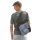Sunsa Messenger Umhängetasche aus recycelter Jeans und schwarzem Canvas. Nachhaltige Tasche