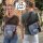 Sunsa Messenger Umhängetasche aus Upcycling Jeans und schwarzem Canvas. Tasche