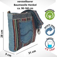 Sunsa Canvas Tasche Umhängetasche Schultertaschen Jeans Jeanstasche Crossbody