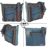 Sunsa Canvas Tasche Umhängetasche Schultertaschen Jeans Jeanstasche Crossbody