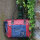 Sunsa große Handtasche aus Jeansstoff & rote Canvas. Schultertasche.