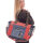 Sunsa große Handtasche aus Upcycling Jeans & rote Canvas. Schultertasche.