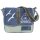 Sunsa Messenger Tasche aus recycelter Jeans & Canvas. Nachhaltige Umhängetasche mit Maritim-Motiv