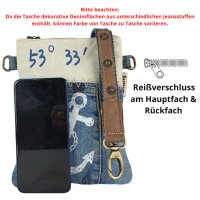 Sunsa beige Canvas-Tasche aus Jeansstoff.