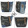 Sunsa Umhängetasche aus recycelter Jeans & Canvas. Nachhaltige Crossbody mit Vintage Motiv