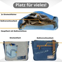 Sunsa Canvas Damen Messengertasche, Jeansstoff-Umhängetasche