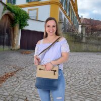 Sunsa Umhängetasche aus Canvas & Jeansstoff. Crossbody Bag