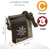 Domelo canvas bag shoulder bag shoulder bag brown beige