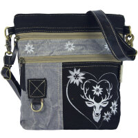 Sunsa Canvas Bag small shoulder bag grey stone washed...