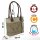 Domelo Canvas Handtasche. Schultertasche in beige/braun mit Hirsch-Motiv