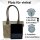 Domelo Canvas Handtasche. Schultertasche in beige/braun mit Hirsch-Motiv