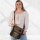 Sunsa Vintage Tasche Schultertasche Messenger Umhängetasche aus Canvas mit Leder