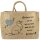Domelo große Jute Einkaufskorb, 100 % Vegane Einkaufstasche/ Handtasche