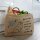 Domelo große Jute Einkaufskorb, 100 % Vegane Einkaufstasche/ Handtasche