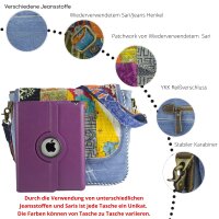 Sunsa woman canvas bag messenger jeans stonewashed shoulder bag crossbody colorful