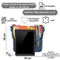 Sunsa woman canvas bag messenger jeans stonewashed shoulder bag crossbody colorful